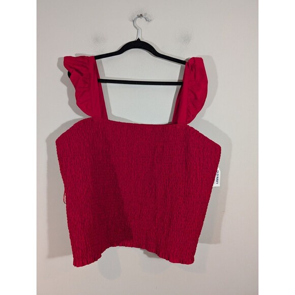 NWT Old Navy Top Women Plus 3X Sleeveless Fully Mocked Red Tank - Picture 1 of 7